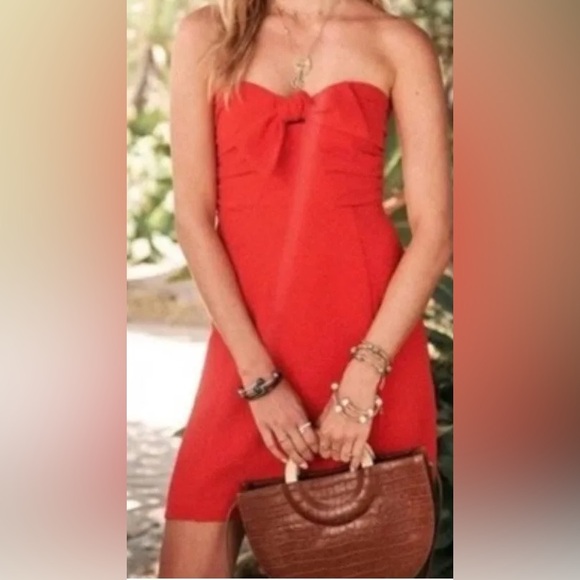Sezane Dresses & Skirts - NWT Sezane Odine tie front strapless dress 10